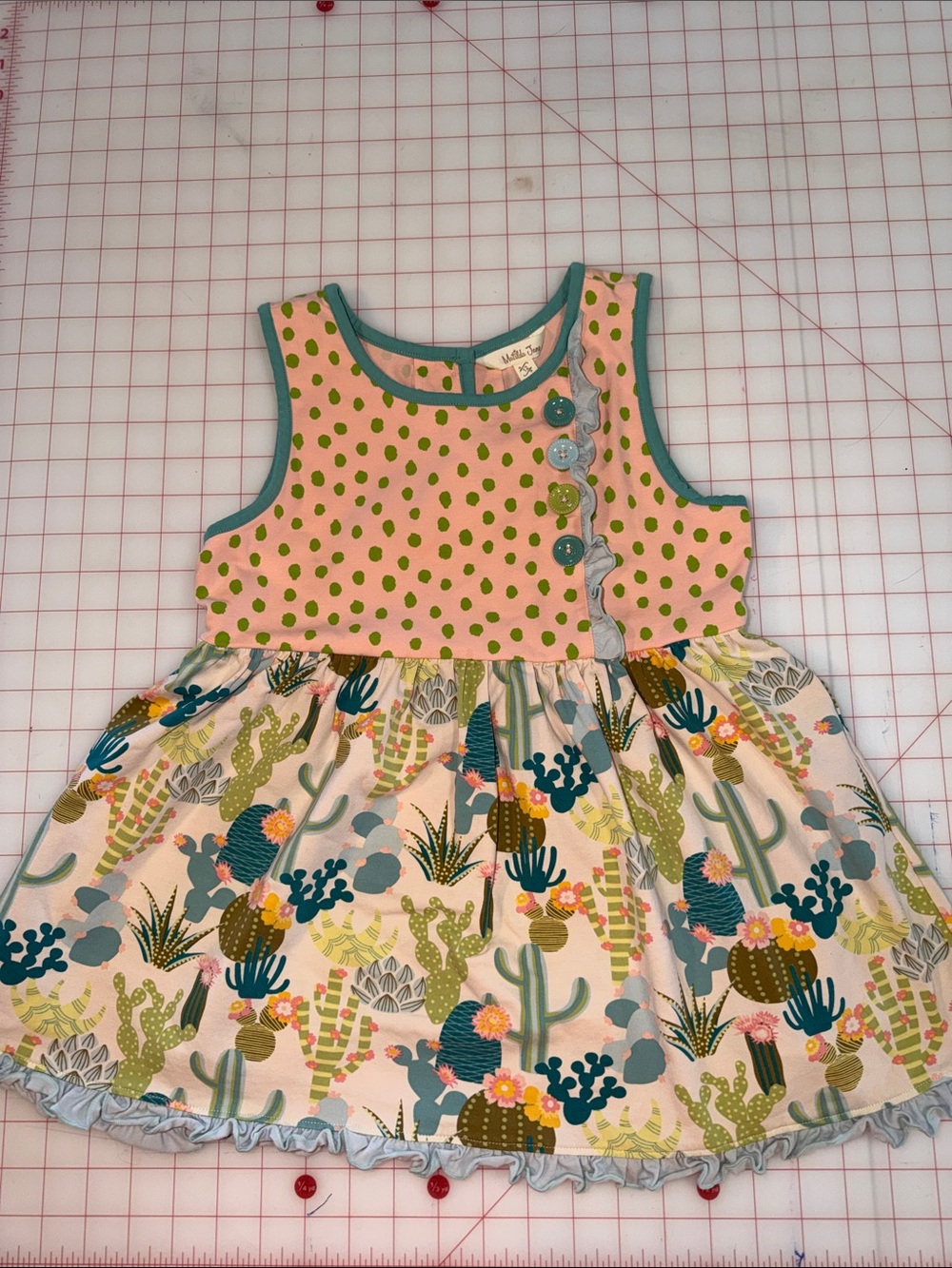 Matilda Jane Pink & Teal Cactus Print Sundress